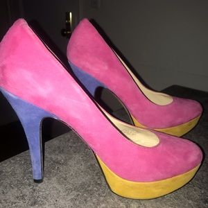 Multi colored Enzo Angiolini heels